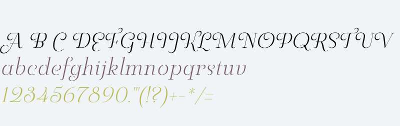 Pauline Didone W01 Light Italic