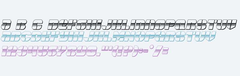 Space Cruiser Chrome Italic