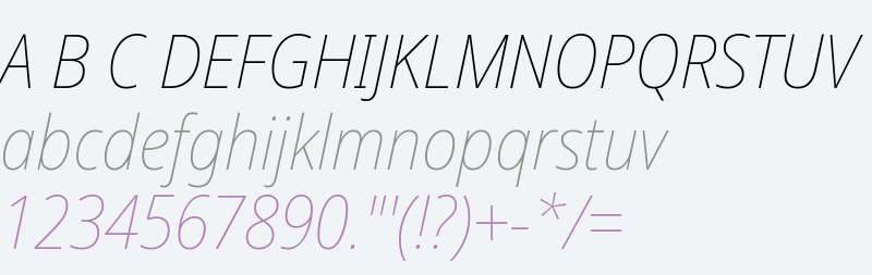 Noto Sans SemCond Thin