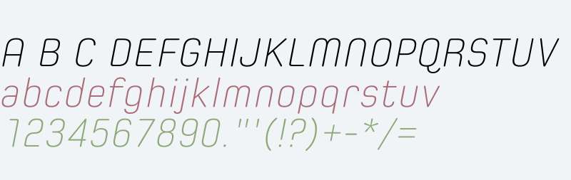 Spoon W03 Extra Light Italic