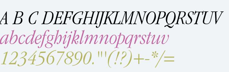 ITC Garamond Std Light Narrow Italic