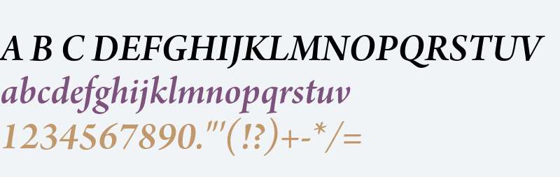 Arno Pro Semibold Italic Subhead