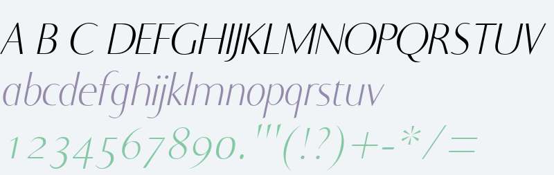 Ela Sans W01 Extra Light Italic