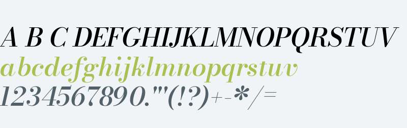 Bodoni* 11 Medium Italic