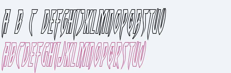 Inhumanity Outline Italic