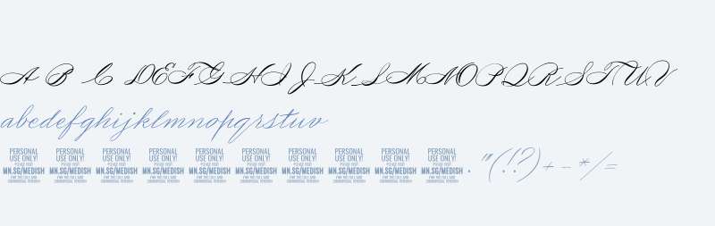 Medish Script PERSONAL USE ONLY