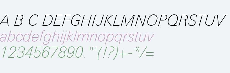Linotype Univers W01 Thin It