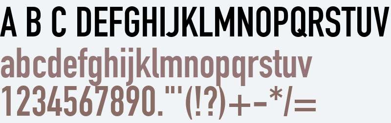 DIN 1451 W01 Engschrift