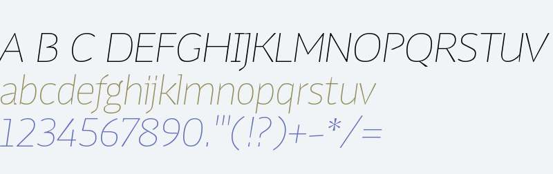 Terafile Italic Light