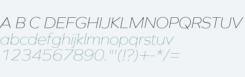 Graphie W01 Thin Italic