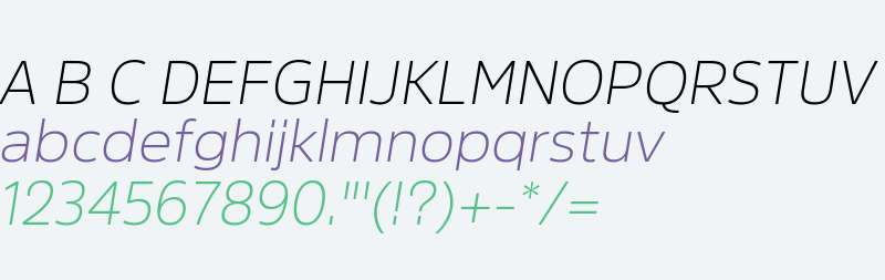 Amsi Pro ExtraLight Italic