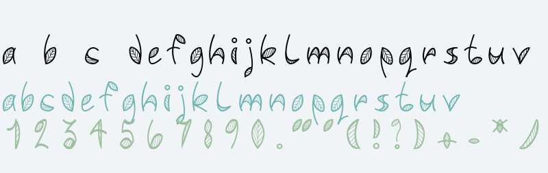 Leafy font