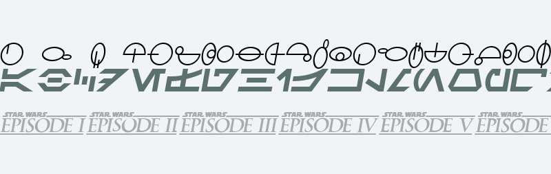 SF Distant Galaxy Symbols Italic V2 V2