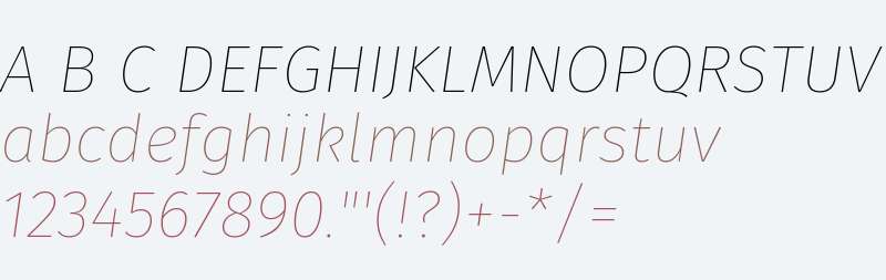 Fira Sans Thin Italic