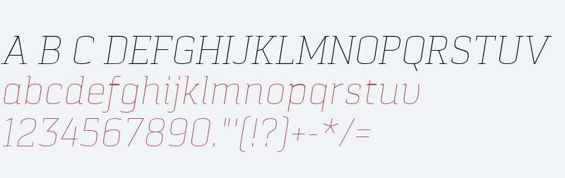 Pancetta Serif Pro Thin Italic