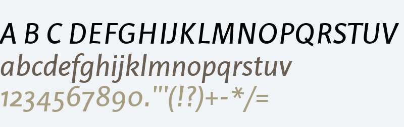 Linotype Projekt Italic
