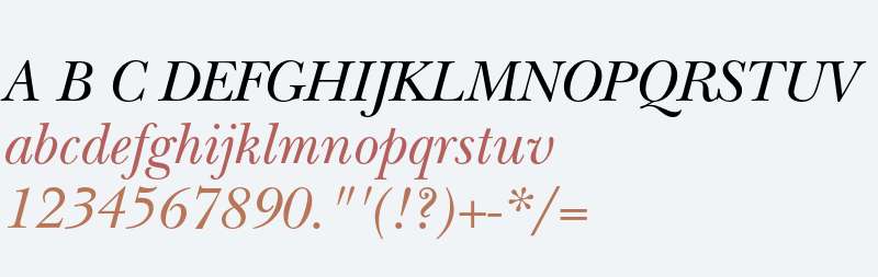 ITC New Baskerville Std Italic