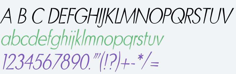 BlitzCondensed W03 ThinItalic