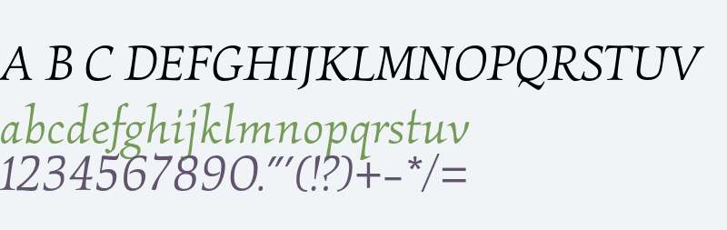 Kallos ITC Std Book Italic