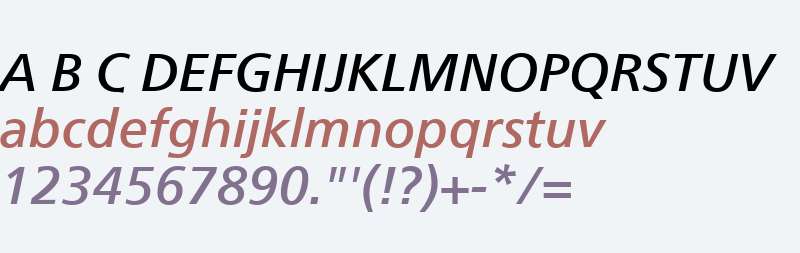 Frutiger Neue LT W06 Medium It