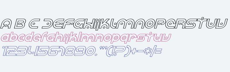 SF Planetary Orbiter Outline Italic