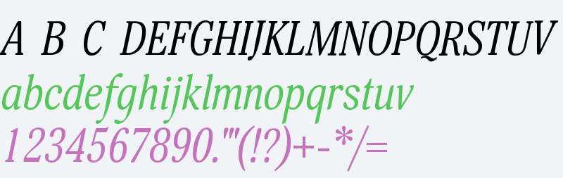 Margon 430 Italic W08 Regular