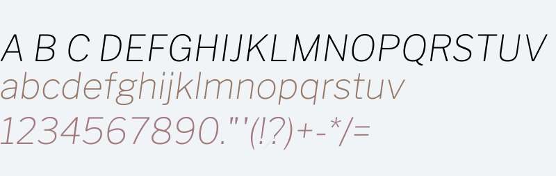 Libre Franklin Italics