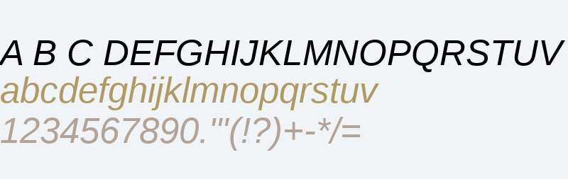 Liberation Sans Italic V2