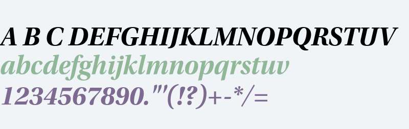 Utopia Std Bold Subhead Italic