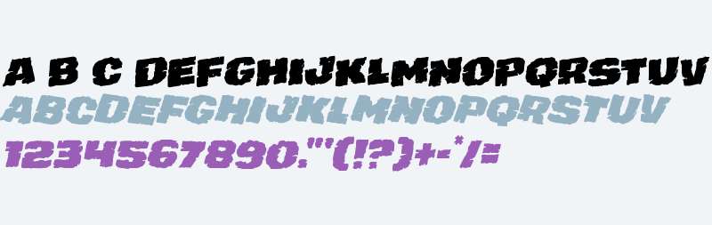 Jugger Rock Jumbled Italic