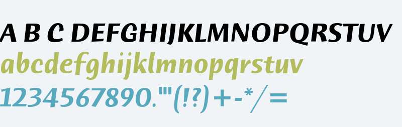 Humana Sans ITC Bold Italic