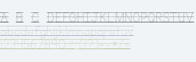 KG Primary Dots Lined NOSPACE