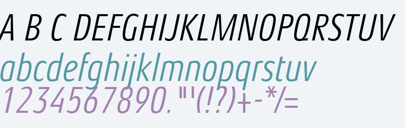 Aeonis LT W04 Condensed Italic