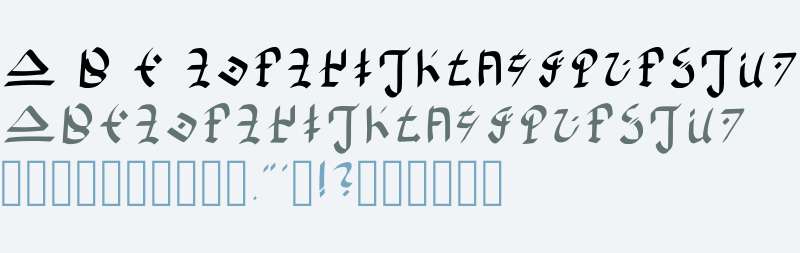 Hylian Alphabet Regular