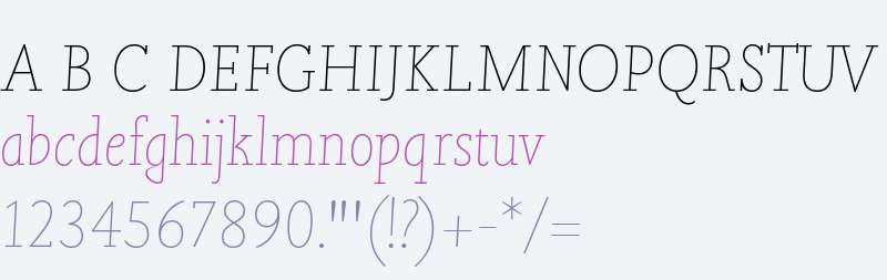 Joanna Nova W06 Thin Italic