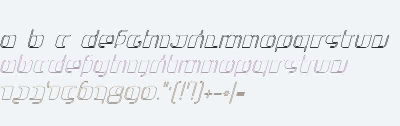 Jakone-OutlineItalic