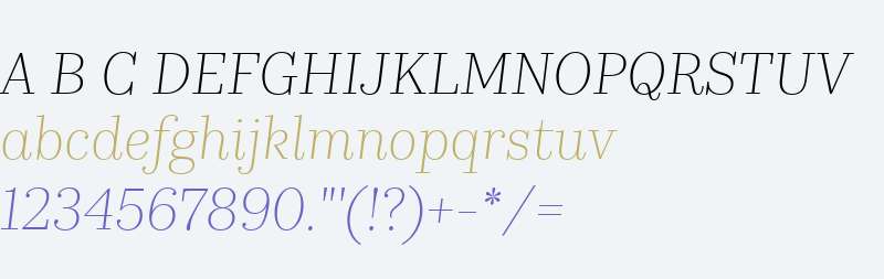 KazimirText ExtraLight Italic