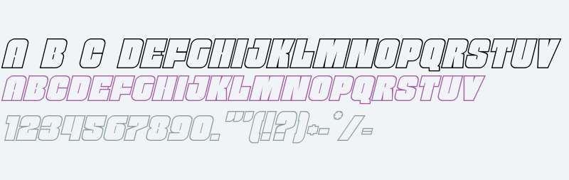 Funk Machine Outline Italic