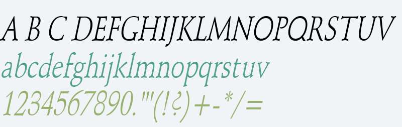 Schroeder Condensed Italic