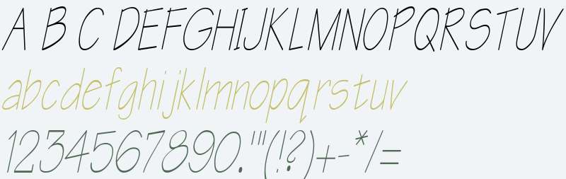 WriteCondensed Oblique