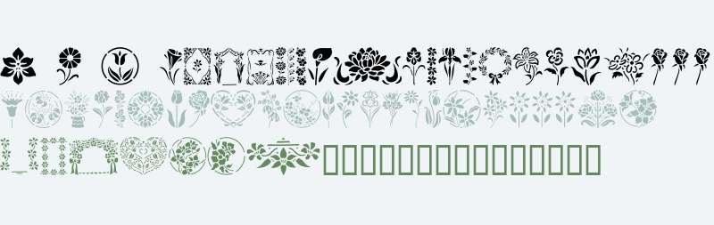 GE Floral Stencils