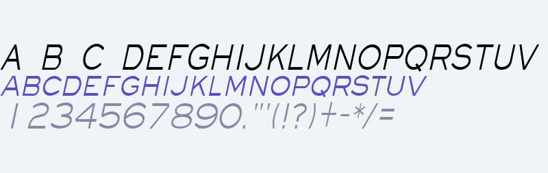 Eye glass Thin Italic