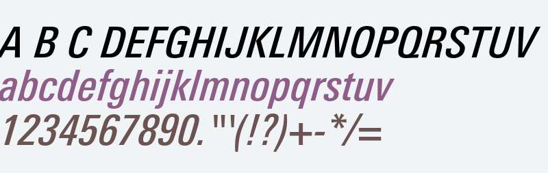 LinotypeUnivers-CondMediumItalic