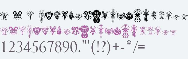 Abstract Alien Symbols