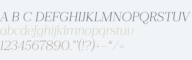 Prumo Display W00 Thin Italic