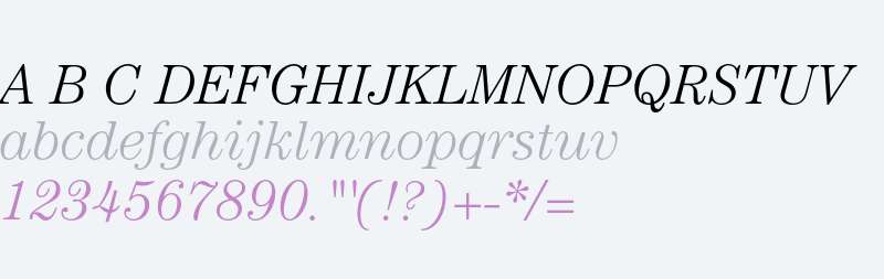 ITC Century Std Light Italic