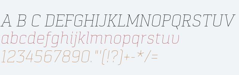 Pancetta Serif W03 Thin Italic