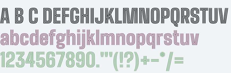 Big Shoulders Inline Text Black