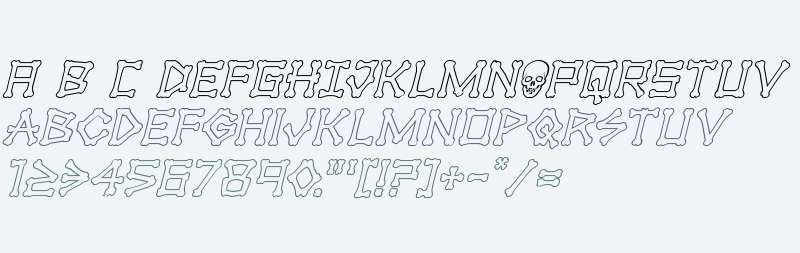 xBONES Outline Italic