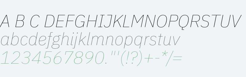 IBM Plex Sans Thin Italic